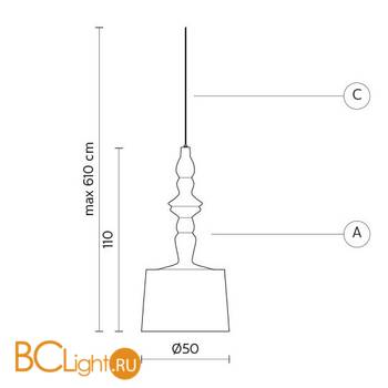Уличный подвесной светильник Karman Alibabig SE616V-EXT - Схема