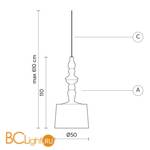 Уличный подвесной светильник Karman Alibabig SE616V-EXT - Схема