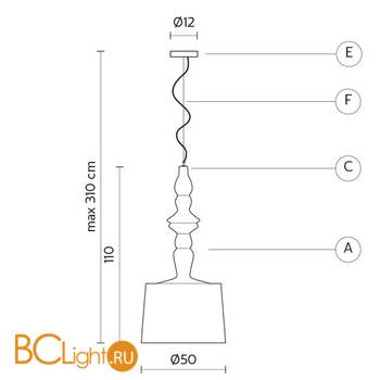 Подвесной светильник Karman Alibabig SE616V-INT - Схема