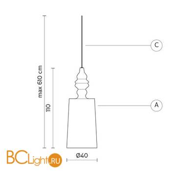 Уличный подвесной светильник Karman Alibabig SE617V-EXT - Схема