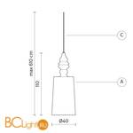 Уличный подвесной светильник Karman Alibabig SE617V-EXT - Схема