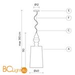 Подвесной светильник Karman Alibabig SE617V-INT - Схема