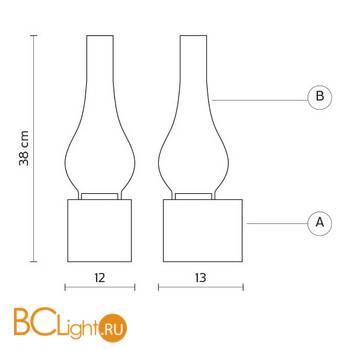 Бра Karman Amarcord AP121 1B INT - Схема