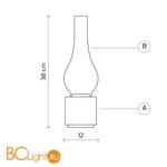 Настольная лампа Karman Amarcord CT121 1B INT - Схема