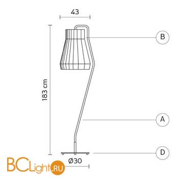 Торшер Karman Atelier H6089S - Схема