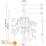 Люстра Karman Au Revoir SE110 AB INT - Схема