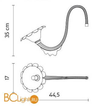Рожок светильника Karman Au Revoir SE110 2B INT - Схема