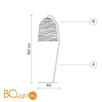 Садово-парковый фонарь Karman Black out HP101 2B EXT - Схема