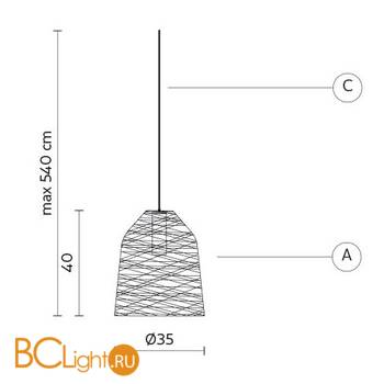 Уличный подвесной светильник Karman Black out SE101 1T EXT - Схема