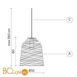 Уличный подвесной светильник Karman Black out SE101 2T EXT - Схема