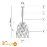 Подвесной светильник Karman Black out SE101 2T INT - Схема