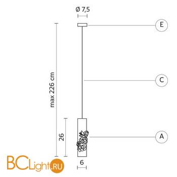 Подвесной светильник Karman Capodimonte SE129 1B INT - Схема