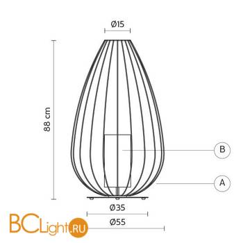 Садово-парковый фонарь Karman Cell M615-EXT - Схема
