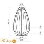 Напольный светильник Karman Cell M615B - Схема
