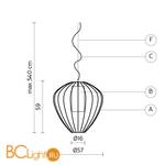 Уличный подвесной светильник Karman Cell SE612-EXT - Схема