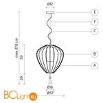 Подвесной светильник Karman Cell SE612B - Схема