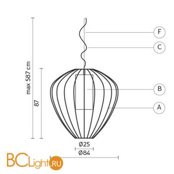 Уличный подвесной светильник Karman Cell SE613-EXT - Схема