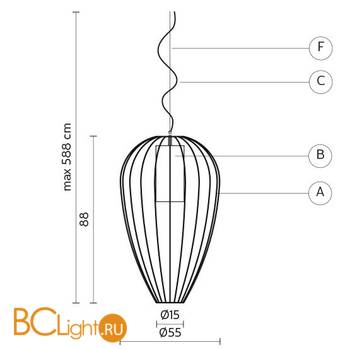 Уличный подвесной светильник Karman Cell SE615-EXT - Схема