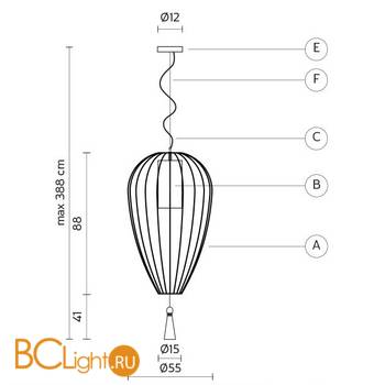 Подвесной светильник Karman Cell SE615B - Схема