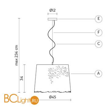 Подвесной светильник Karman Central park SE631B - Схема