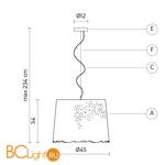 Подвесной светильник Karman Central park SE631B - Схема