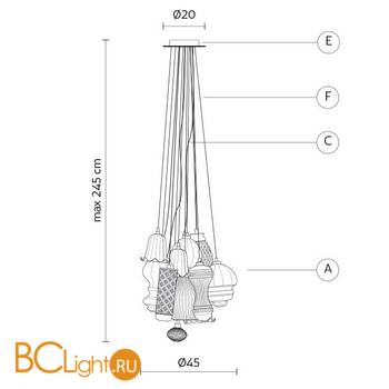 Подвесной светильник Karman Ceraunavolta SE134 2S 00A - Схема