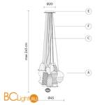 Подвесной светильник Karman Ceraunavolta SE134 2S 00A - Схема