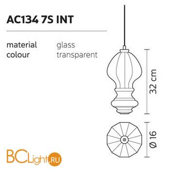 Стеклянный подвесной элемент Karman Ceraunavolta AC134 7S INT - Схема