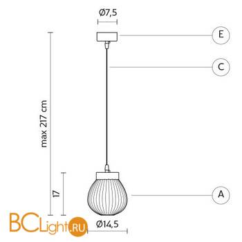Подвесной светильник Karman Ceraunavolta SE135 1S INT - Схема