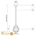 Подвесной светильник Karman Ceraunavolta SE135 1S INT - Схема