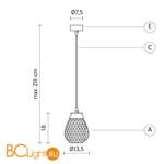 Подвесной светильник Karman Ceraunavolta SE135 3S INT - Схема