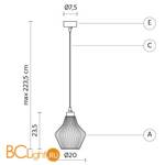 Подвесной светильник Karman Ceraunavolta SE135 5S INT - Схема