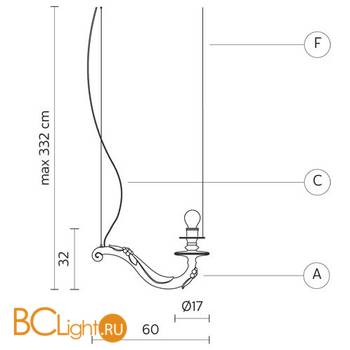 Подвесной светильник Karman Deja vu nu SE117 2B INT - Схема