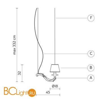 Подвесной светильник Karman Deja vu SE627-45B - Схема