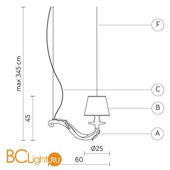 Подвесной светильник Karman Deja vu SE627-60N - Схема