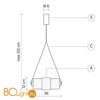 Подвесной светильник Karman Dies SE124 1T INT - Схема
