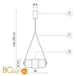 Подвесной светильник Karman Dies SE124 1T INT - Схема