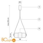 Уличный подвесной светильник Karman Nox SE124 2N EXT - Схема