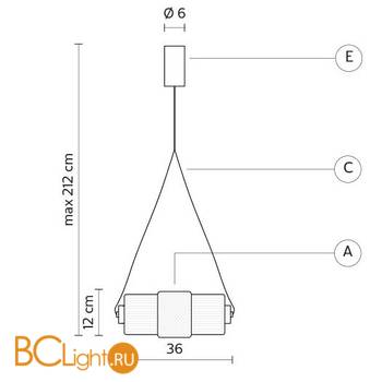 Подвесной светильник Karman Nox SE124 2N INT - Схема