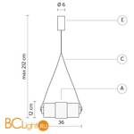 Подвесной светильник Karman Nox SE124 2N INT - Схема