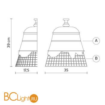 Настенный светильник Karman Domenica AP102 1B INT - Схема