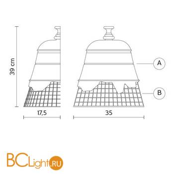 Настенный светильник Karman Domenica AP102 1O INT - Схема
