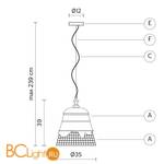 Подвесной светильник Karman Domenica SE102 1B INT - Схема