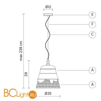 Подвесной светильник Karman Domenica SE102 1O INT - Схема
