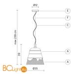 Подвесной светильник Karman Domenica SE102 1O INT - Схема