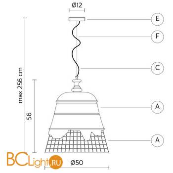 Подвесной светильник Karman Domenica SE102 2O INT - Схема