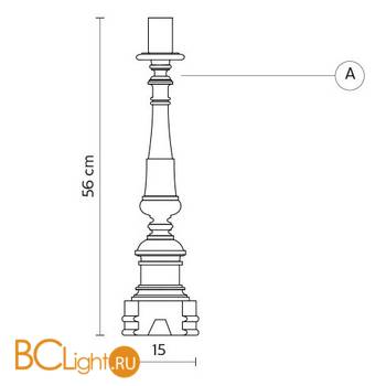 Настольная лампа Karman Don Gino CT118 3G INT - Схема
