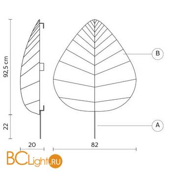 Настенно-потолочный светильник Karman Eden collection AP103 1B INT - Схема