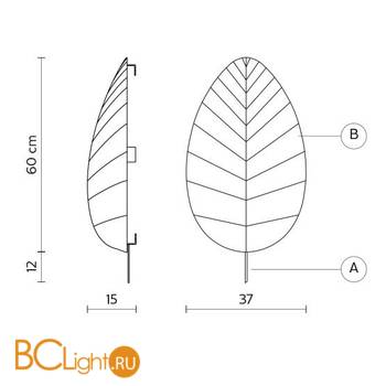 Настенно-потолочный светильник Karman Eden collection AP103 2B INT - Схема