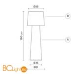 Садово-парковый фонарь Karman Erbavoglio H7021T-EXT - Схема